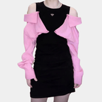 Mini Jurk met Gestreepte Details - Dresses - Jurkjes.co