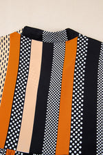 Mini Jurk met Gestreepte Stippenprint - Mini Dresses - Jurkjes.co