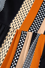 Mini Jurk met Gestreepte Stippenprint - Mini Dresses - Jurkjes.co