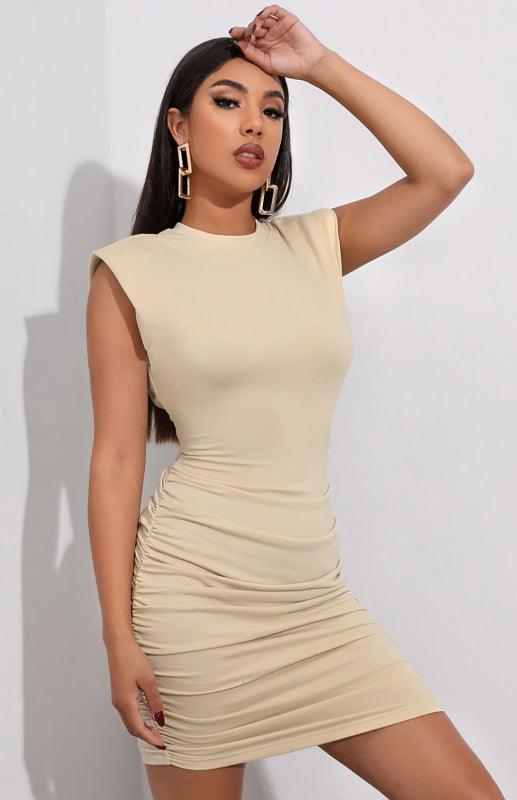 Mini Jurk met Gestructureerde Schouder - Mini Dresses - Jurkjes.co