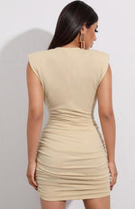 Mini Jurk met Gestructureerde Schouder - Mini Dresses - Jurkjes.co