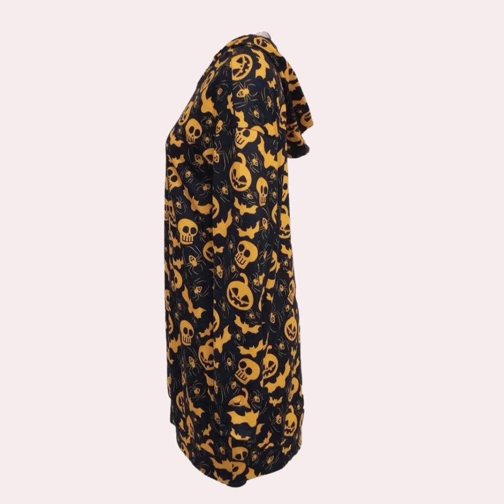 Mini Jurk met Halloweenprint en Capuchon - Dresses - Jurkjes.co