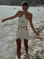 Mini Jurk met Halterhals en Open Taille - Mini Dresses - Jurkjes.co