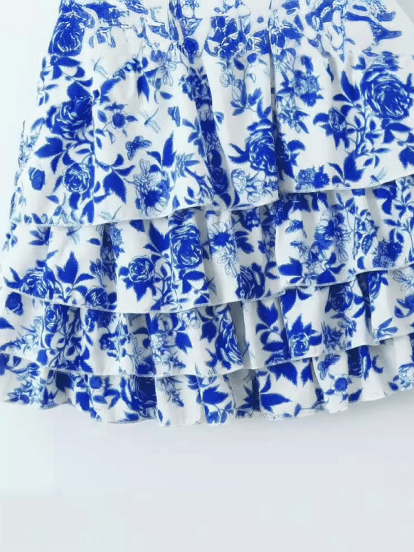 Mini Jurk met Halternek en Bloemenprint - Group9 - Jurkjes.co