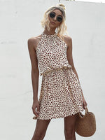 Mini Jurk met Halternek en Hartjesprint - Mini Dresses - Jurkjes.co