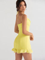 Mini Jurk met Halternek en Ruches - Group12 - Jurkjes.co