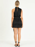 Mini Jurk met Halternekkraag en Drapé - Mini Dresses - Jurkjes.co