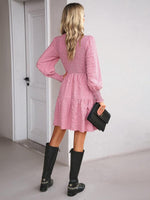 Mini Jurk met Hoge Hals en Gelaagde Rok - Group5 - Jurkjes.co