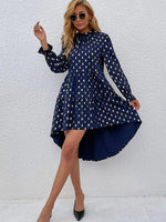 Mini Jurk met Hoge Hals en Geometrisch Patroon - Group11 - Jurkjes.co