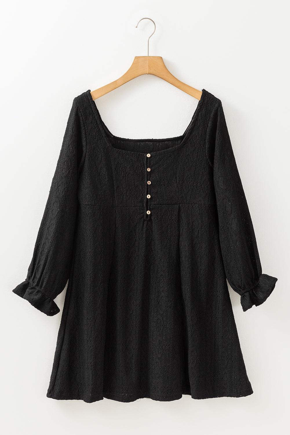 Mini Jurk met Kant en Knopen - Mini Dresses - Jurkjes.co