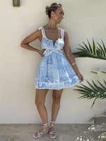 Mini Jurk met Kanten Details en Zomerse Print - Maxi Dresses - Jurkjes.co