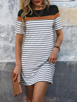 Mini Jurk met Kleurblok en Strepen - Group8 - Jurkjes.co