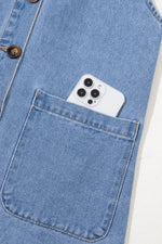 Mini-jurk met Knoopsluiting en Zakken - Mini Dresses - Jurkjes.co