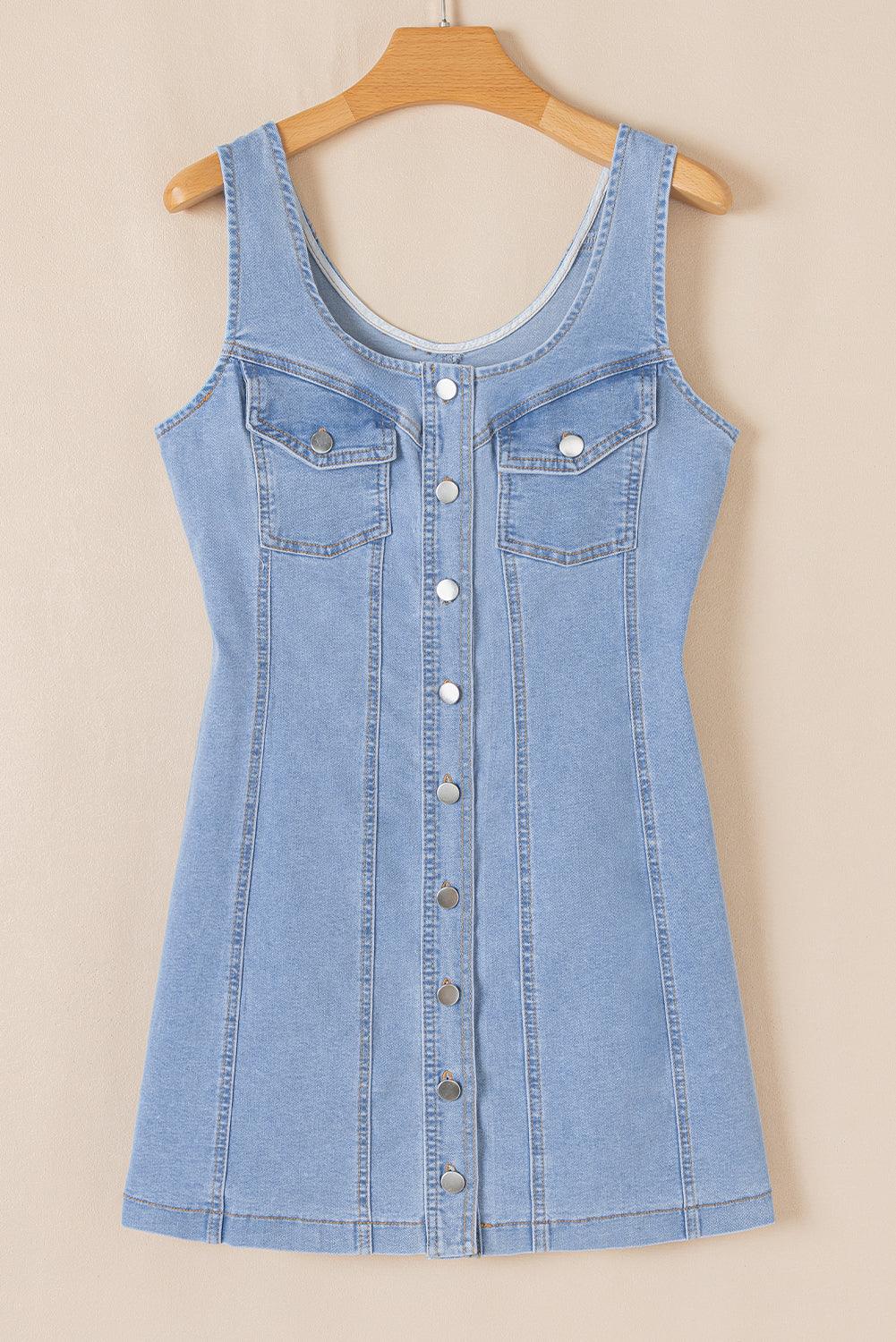 Mini Jurk met Knoopsluiting - Mini Dresses - Jurkjes.co