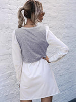 Mini Jurk met Knopen en Lange Mouwen - Group5 - Jurkjes.co