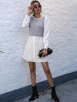 Mini Jurk met Knopen en Lange Mouwen - Group5 - Jurkjes.co