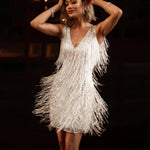 Mini Jurk met Kwastjes - Dresses - Jurkjes.co