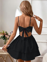 Mini Jurk met Laagjes en Strikbandjes - Mini Dresses - Jurkjes.co