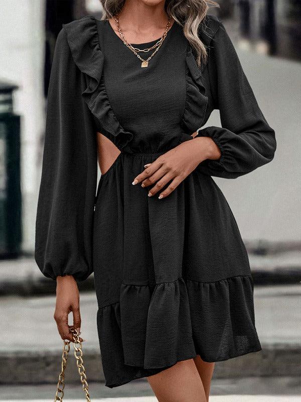 Mini Jurk met Lange Mouwen en Ruches - Group8 - Jurkjes.co