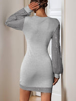 Mini Jurk met Luchtige Mouwen en Sequins - Mini Dresses - Jurkjes.co