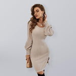 Mini Jurk met Luchtige Mouwen en Split - Mini Dresses - Jurkjes.co