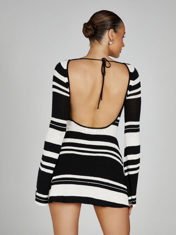 Mini Jurk met Luchtige Mouwen - Mini Dresses - Jurkjes.co