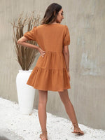 Mini Jurk met Luchtige Mouwen - Mini Dresses - Jurkjes.co