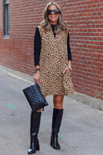 Mini Jurk met Luipaardprint - Mini Dresses - Jurkjes.co