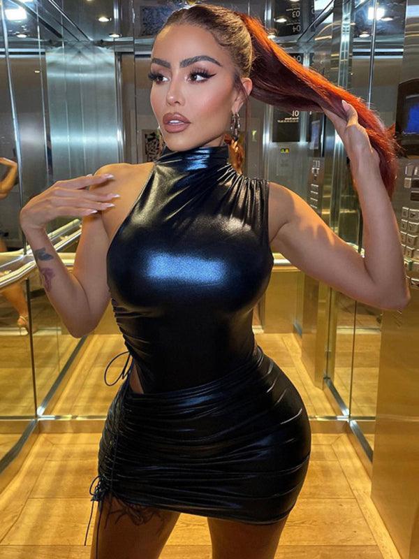 Mini Jurk met Metallic Look - Group3 - Jurkjes.co