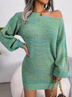 Mini Jurk met Off-Shoulder en Ceintuur - Mini Dresses - Jurkjes.co
