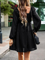 Mini Jurk met Off-Shoulder en Chevron - Mini Dresses - Jurkjes.co
