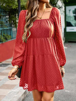 Mini Jurk met Off-Shoulder en Chevron - Mini Dresses - Jurkjes.co