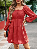 Mini Jurk met Off-Shoulder en Chevron - Mini Dresses - Jurkjes.co