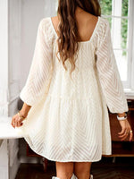 Mini Jurk met Off-Shoulder en Chevron - Mini Dresses - Jurkjes.co
