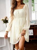 Mini Jurk met Off-Shoulder en Chevron - Mini Dresses - Jurkjes.co