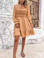 Mini Jurk met Off-Shoulder en Polka Dots - Mini Dresses - Jurkjes.co