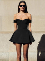 Mini Jurk met Off-Shoulder Ontwerp - Group5 - Jurkjes.co