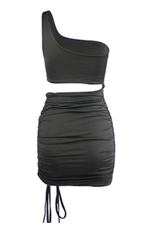 Mini Jurk met One-Shoulder en Cut-Out - Group4 - Jurkjes.co