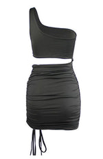 Mini Jurk met One-Shoulder en Cut-Out - Group4 - Jurkjes.co