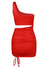 Mini Jurk met One-Shoulder en Cut-Out - Group4 - Jurkjes.co