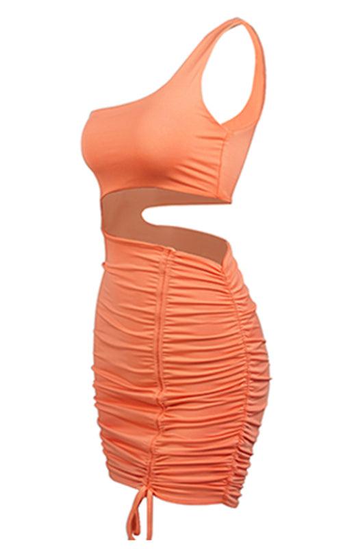 Mini Jurk met One-Shoulder en Cut-Out - Group4 - Jurkjes.co