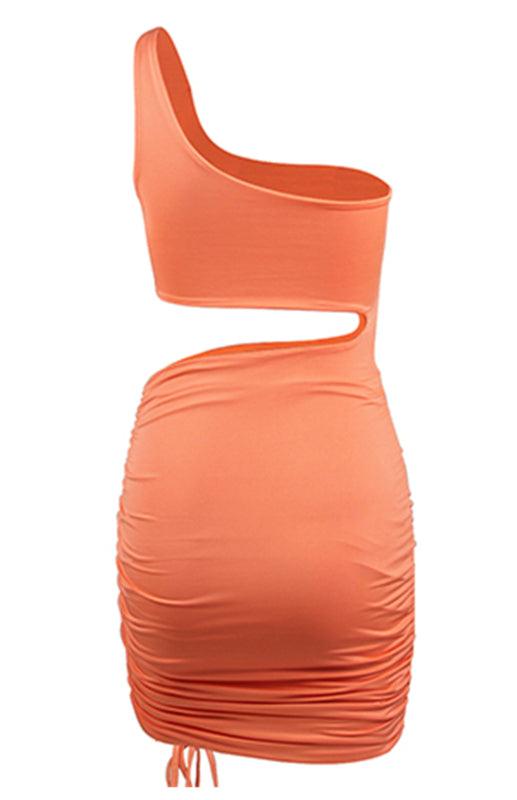 Mini Jurk met One-Shoulder en Cut-Out - Group4 - Jurkjes.co