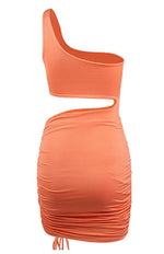 Mini Jurk met One-Shoulder en Cut-Out - Group4 - Jurkjes.co