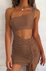 Mini Jurk met One-Shoulder en Cut-Out - Group4 - Jurkjes.co