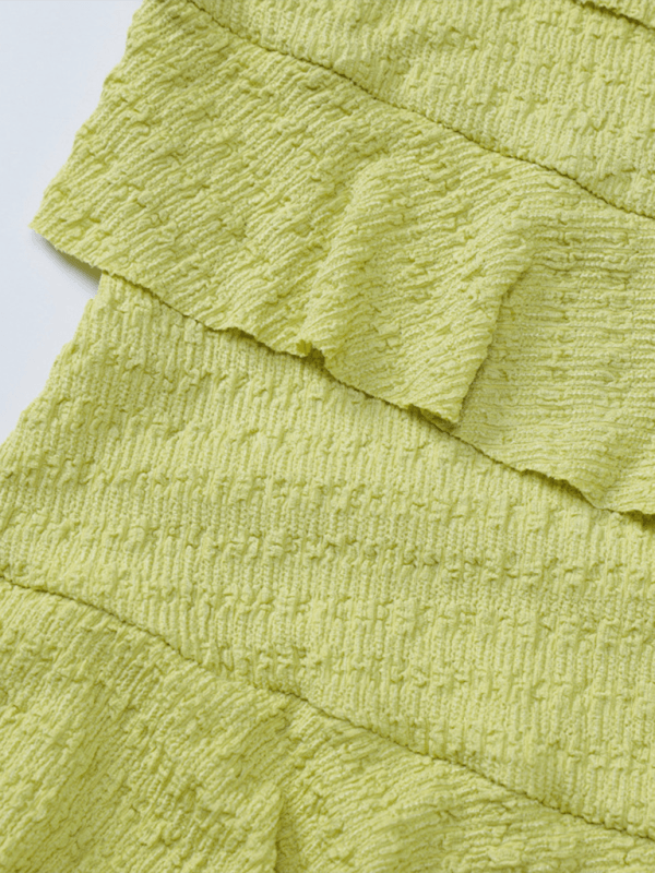 Mini Jurk met One-Shoulder en Rimpelrok - Group5 - Jurkjes.co