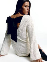 Mini Jurk met Pailletten en Lange Mouwen - Group1 - Jurkjes.co