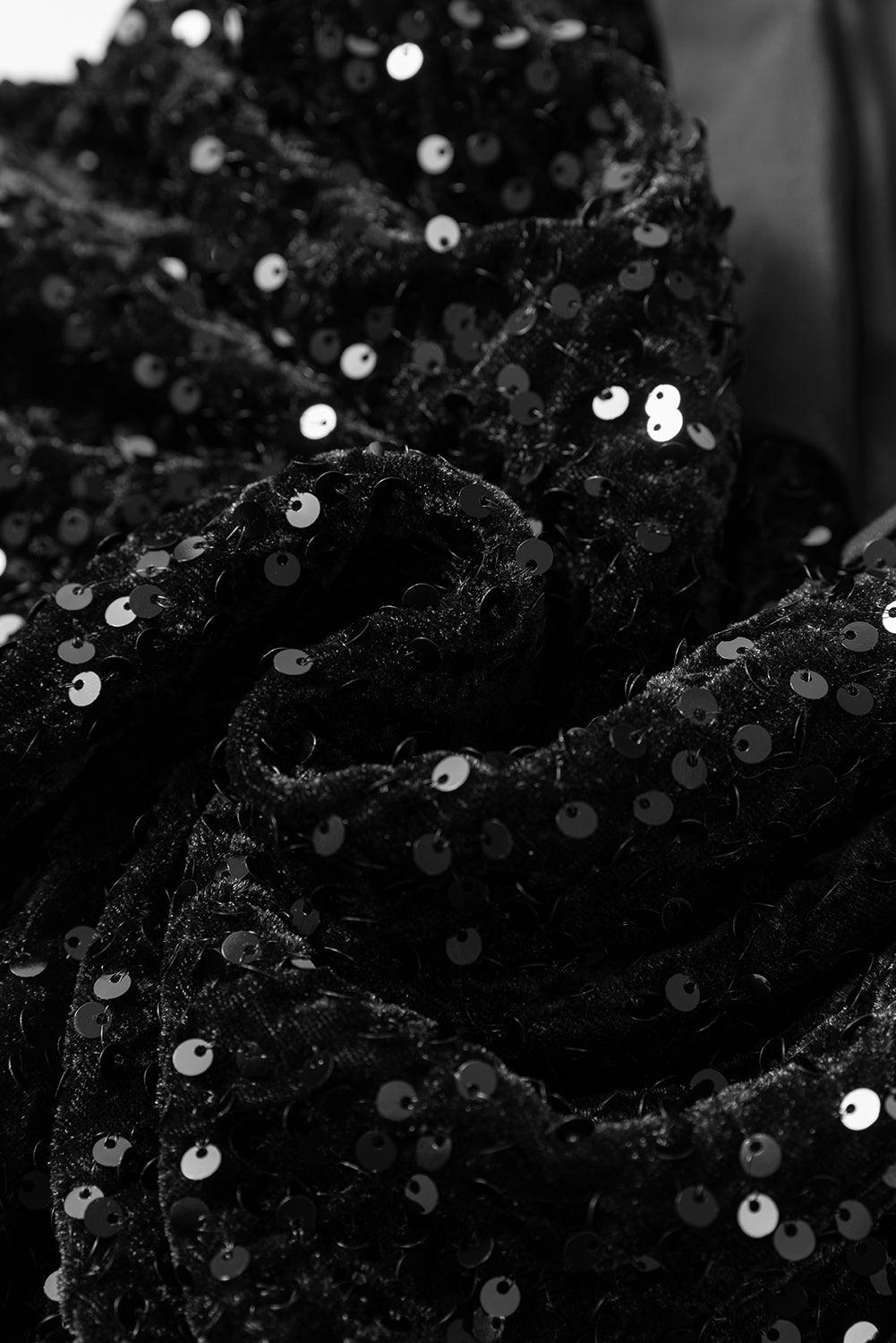 Mini Jurk met Pailletten en Open Rug - Mini Dresses - Jurkjes.co