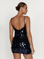 Mini Jurk met Pailletten en Spaghetti Bandjes - Group10 - Jurkjes.co