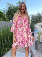 Mini Jurk met Paisley Print en V-hals - Layered Mini Dresses - Jurkjes.co