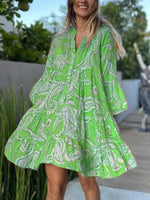 Mini Jurk met Paisley Print en V-hals - Layered Mini Dresses - Jurkjes.co